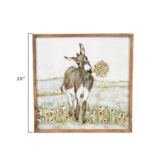 Hello Honey® 20" Donkey Wood Frame Wall Décor